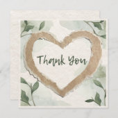 Vielen Dank Flat Notecard Square Dankeskarte (Vorne/Hinten)