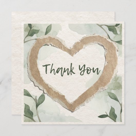 Vielen Dank Flat Notecard Square Dankeskarte (Vorne/Hinten)