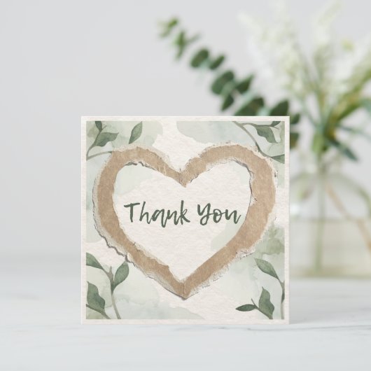 Vielen Dank Flat Notecard Square Dankeskarte (Stehend Vorderseite)