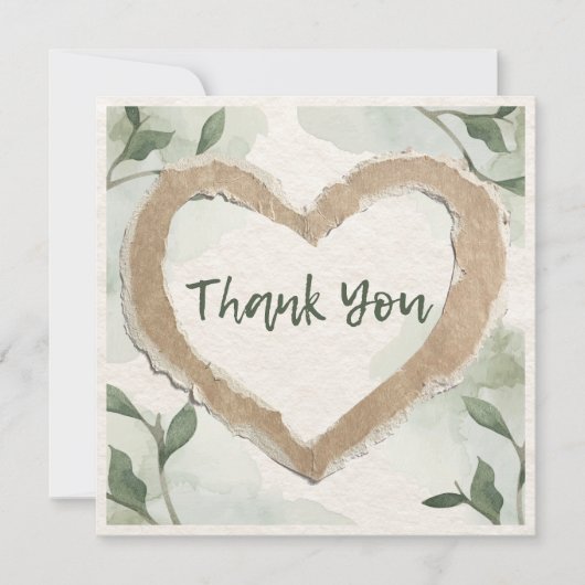 Vielen Dank Flat Notecard Square Dankeskarte (Vorderseite)