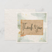 Vielen Dank, Flat Square Notecard Dankeskarte (Vorne/Hinten)