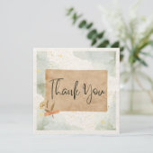 Vielen Dank, Flat Square Notecard Dankeskarte (Stehend Vorderseite)