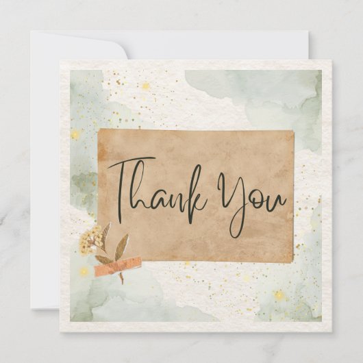 Vielen Dank, Flat Square Notecard Dankeskarte (Vorderseite)
