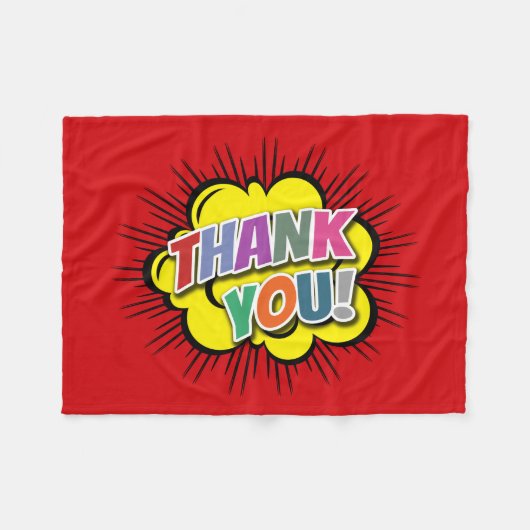 Vielen Dank Fleecedecke (Vorderseite (Horizontal))