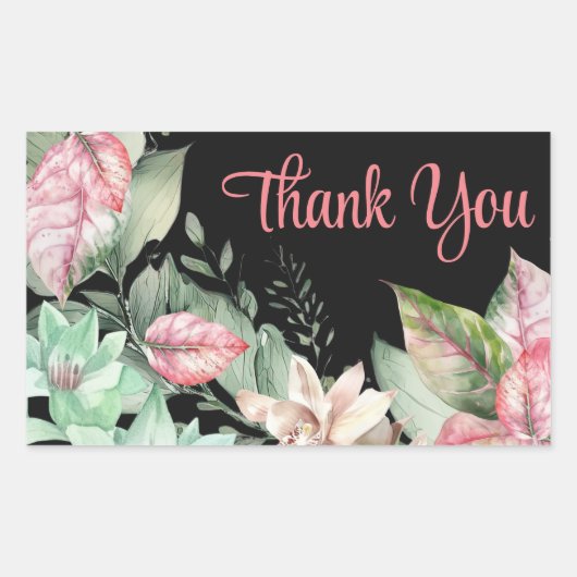 Vielen Dank, Floral Art Sticker (Vorderseite)
