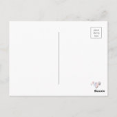 Vielen Dank Floral Blue Balloon Spark Silver Postkarte (Rückseite)