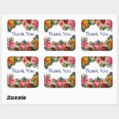 Vielen Dank, Floral Burgundy Rose Stickers (Blatt)