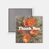 Vielen Dank Floral Cactus Bloom Orange Blume Magnet (Vorderseite/Rückseite)