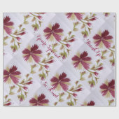 Vielen Dank, Floral Geschenke Wrap Geschenkpapier (Flach)