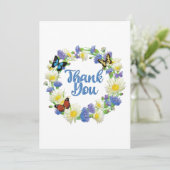 Vielen Dank - Floral Handwriting Vielen Dank (Stehend Vorderseite)