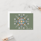 Vielen Dank Floral Mandala Boho Botanical Card Karte (Vorderseite/Rückseite Beispiel)