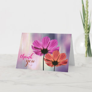 Vielen Dank Floral Watercolor Chic Girly Wedding Dankeskarte