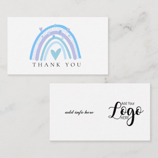 Vielen Dank, Floristenkarte mit Regenbogen Mitteilungskarte (Vorne/Hinten)