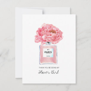 Vielen Dank Flower Girl Pink Peonies & Parfüm Card
