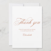 Vielen Dank Foil Copper Classy Script Grad Foto Ankündigung (Rückseite)