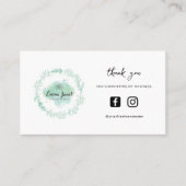 Vielen Dank folgen mir Business-Logo minimalistisc Telefonnummerkarte (Vorderseite)