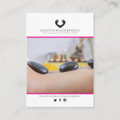 Vielen Dank Foto Beauty Promo Pink White Business Visitenkarte (Rückseite)