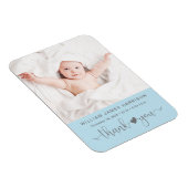 Vielen Dank Foto Blue Boy Birth Ankündigung Magnet (Rechte Seite)