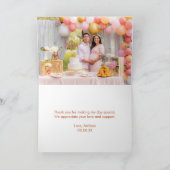 Vielen Dank Foto Card Boho Herz Terracotta Dankeskarte (Innenseite)