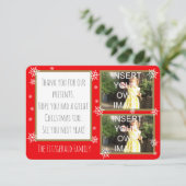 Vielen Dank Foto Collage Custom Personalisiert Dankeskarte (Stehend Vorderseite)