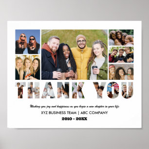 Vielen Dank Foto Collage Farewell Retirement Party Poster