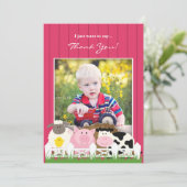 Vielen Dank Foto Farm Flat Einladung (Stehend Vorderseite)