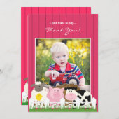 Vielen Dank Foto Farm Flat Einladung (Vorne/Hinten)