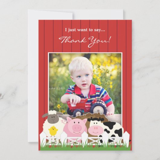 Vielen Dank Foto Farm Flat Einladung (Vorderseite)