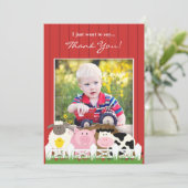 Vielen Dank Foto Farm Flat Einladung (Stehend Vorderseite)