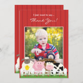 Vielen Dank Foto Farm Flat Einladung (Vorne/Hinten)