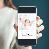 Vielen Dank Foto Herz Birth Ankündigung