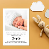 Vielen Dank Foto Herz Birth Ankündigung