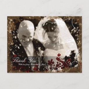 Vielen Dank Foto Hochzeit Postkarte Vintager Fall