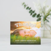 Vielen Dank Foto Moderner Abschluss Vielen Dank Postkarte (Stehend Vorderseite)