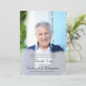 Vielen Dank Foto Overlay Custom Beerdigung Card Dankeskarte (Stehend Vorderseite)