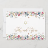 Vielen Dank Foto Religious Hübsch Field Blume Card Einladung (Rückseite)