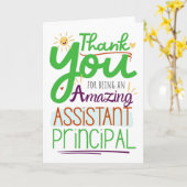 Vielen Dank Frau Assistant Principal Würdigung Karte (Gelbe Blume)