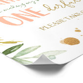 Vielen Dank Frau Onederful Floral Birthday Sign Poster (Ecke)