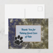 Vielen Dank, Frau Walker Gold Blue Abstrakt Pet Si Postkarte (Vorne/Hinten)