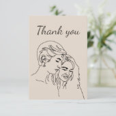 Vielen Dank Frauen Freundschaft Dankeskarte (Stehend Vorderseite)