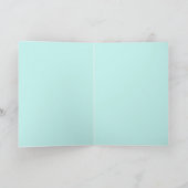 Vielen Dank, Freund Floral Blue Whimsical Herz Vie Karte (Innenseite)