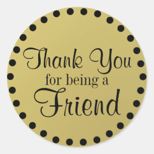 Vielen Dank, Freund Runder Aufkleber