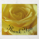 Vielen Dank Freundschaft Yellow Rose Foto Floral Bierflaschenetikett (Einzelnes Label)