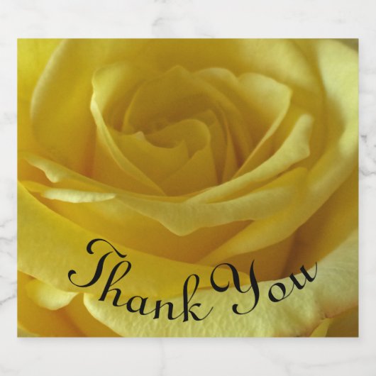 Vielen Dank Freundschaft Yellow Rose Foto Floral Bierflaschenetikett (Einzelnes Label)