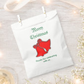 Vielen Dank, frohe Weihnachts-Rot-Glocken Ihre Bot Geschenktütchen (Ausgeschnitten)