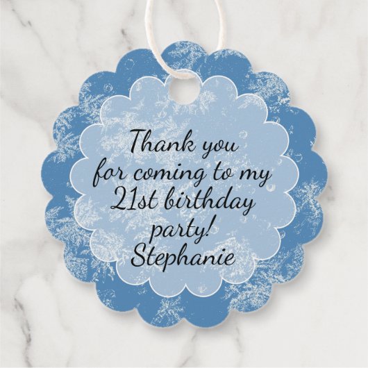 Vielen Dank - Frost Frost Flakes Winter Fotografie Geschenkanhänger (Rückseite)