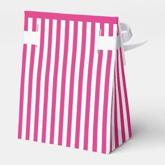 Vielen Dank Fuchsia Simple Stripes Pattern Geschenkschachtel (Rückseite)