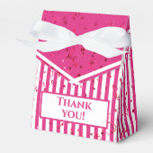 Vielen Dank - Fuchsia/White Simple Stripes Pattern Geschenkschachtel (Vorderseite)