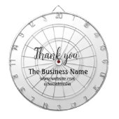 Vielen Dank, fügen Sie den Text für den Firmenname Dartscheibe (vorne)