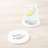 Vielen Dank, fügen Sie den Text für den Firmenname Getränkeuntersetzer (Seite)